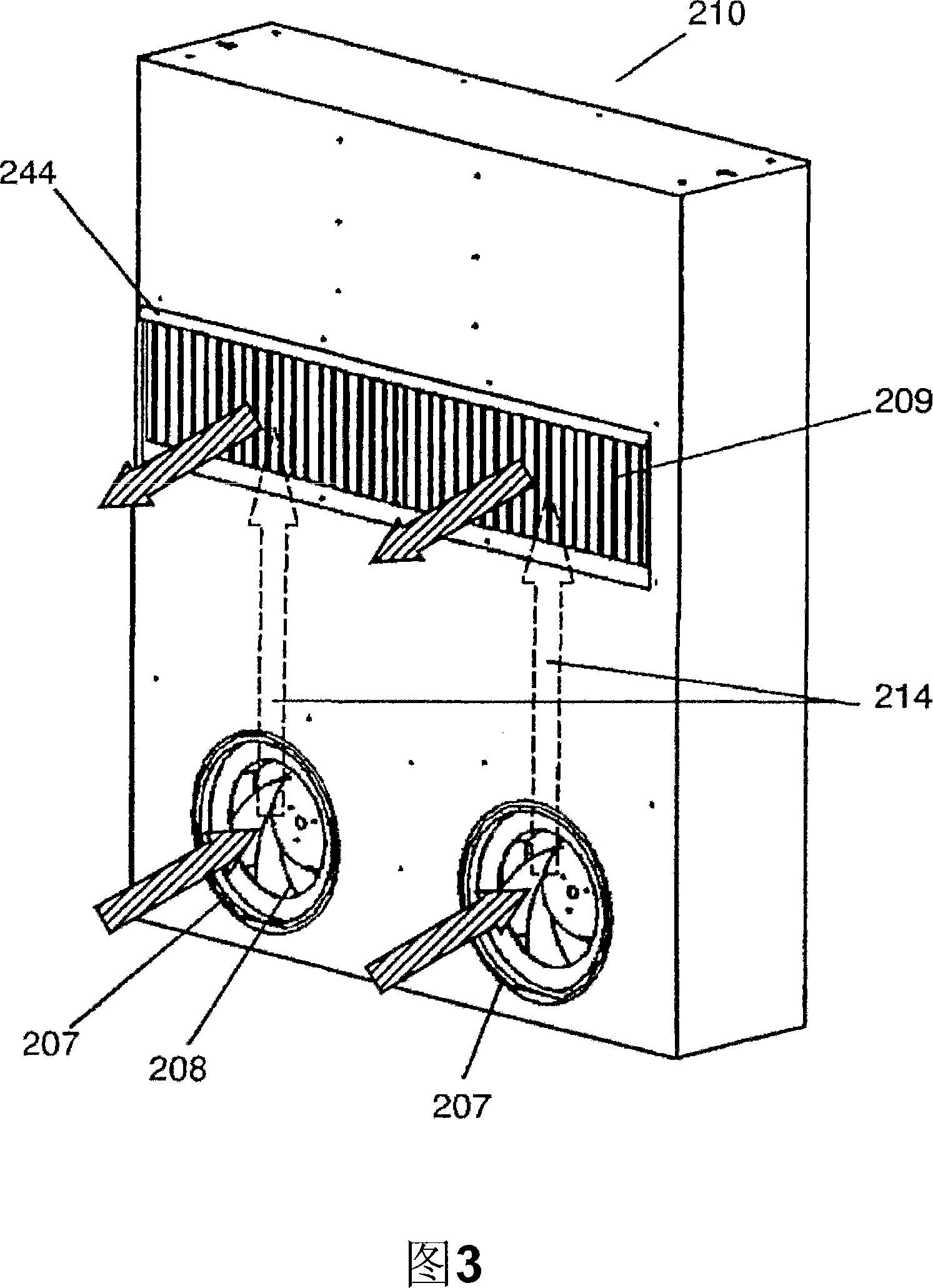 Cooler for heater-containing box