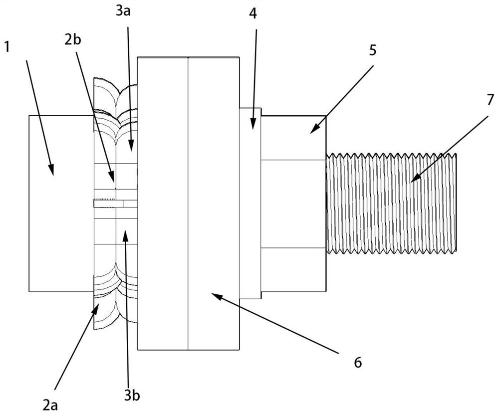 A push-and-turn type unilateral bolt fastener with positioning buckle