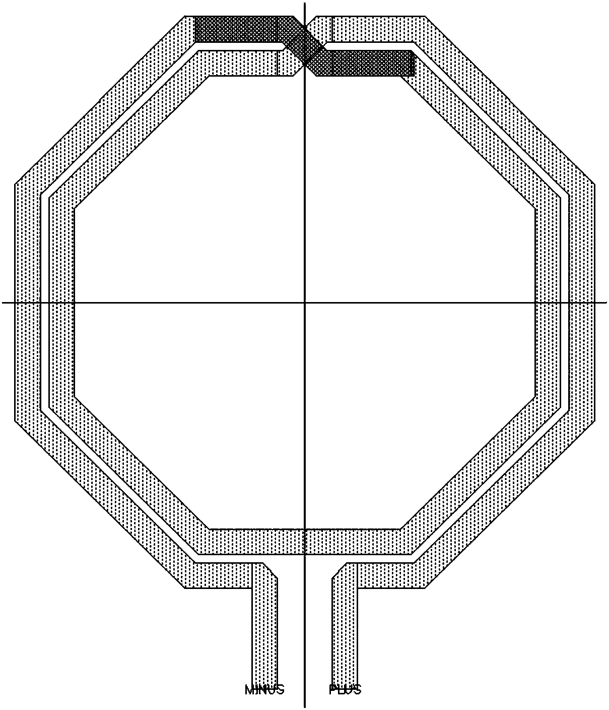 8-shaped inductor structure integrated on semiconductor chip, and semiconductor structure