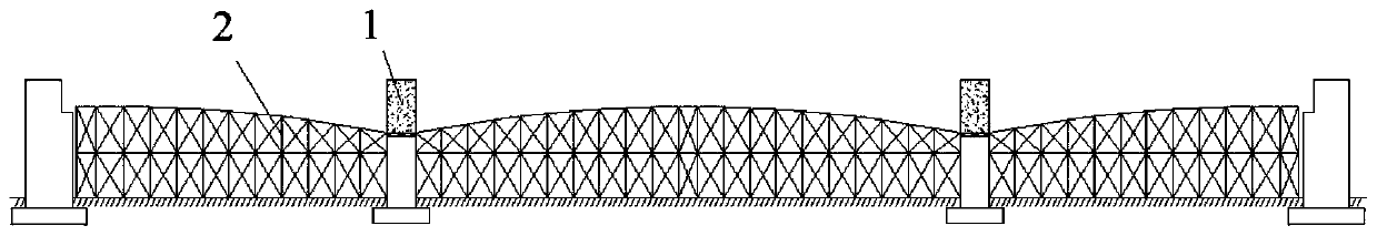 Segment support construction method for beam bridge