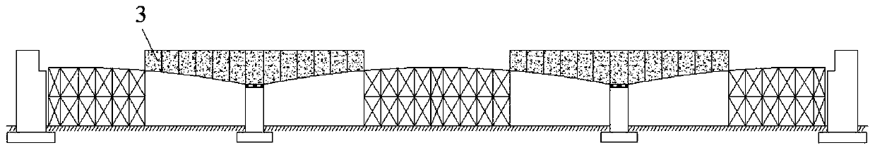 Segment support construction method for beam bridge