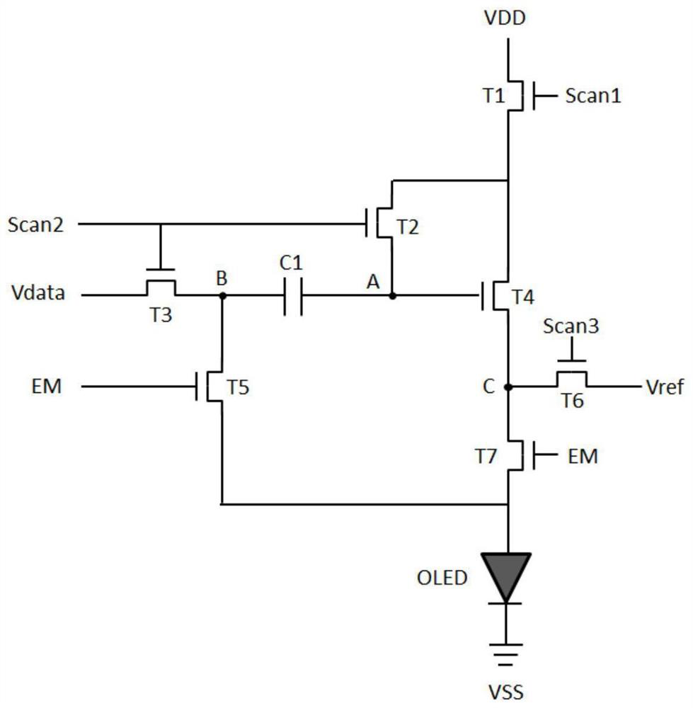 OLED pixel compensation circuit and OLED pixel compensation method