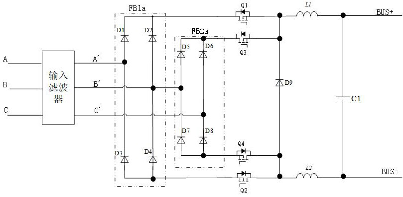 Non-isolated three-phase rectification converter and control method