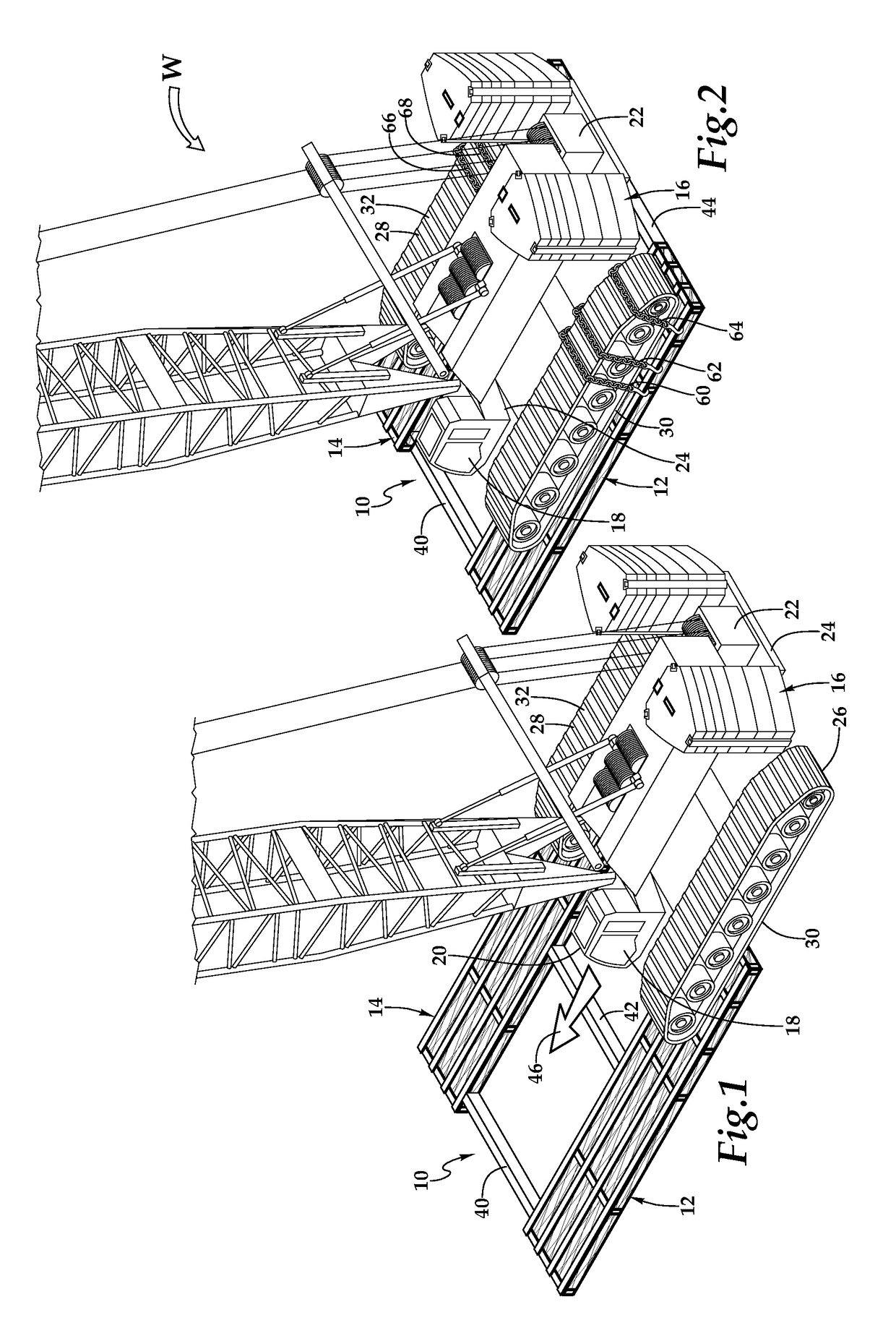 Securement for Crawler Cranes and System and Method for Use of Same