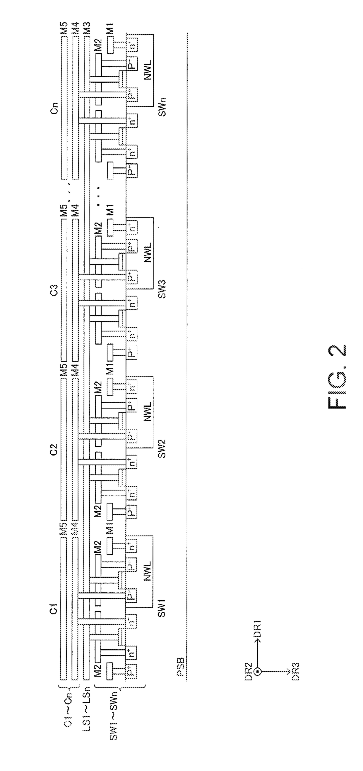 Capacitor circuit, circuit device, physical quantity detecting device, electronic apparatus, and moving object