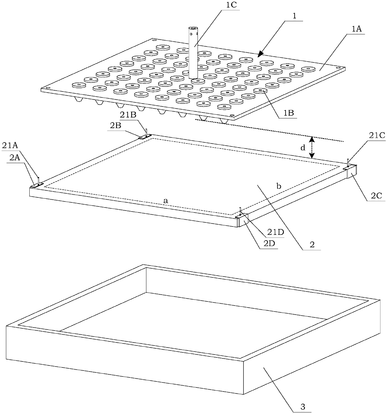 Spray preparation method of industrialized and anti-stripping largesuper-hydrophobic surface