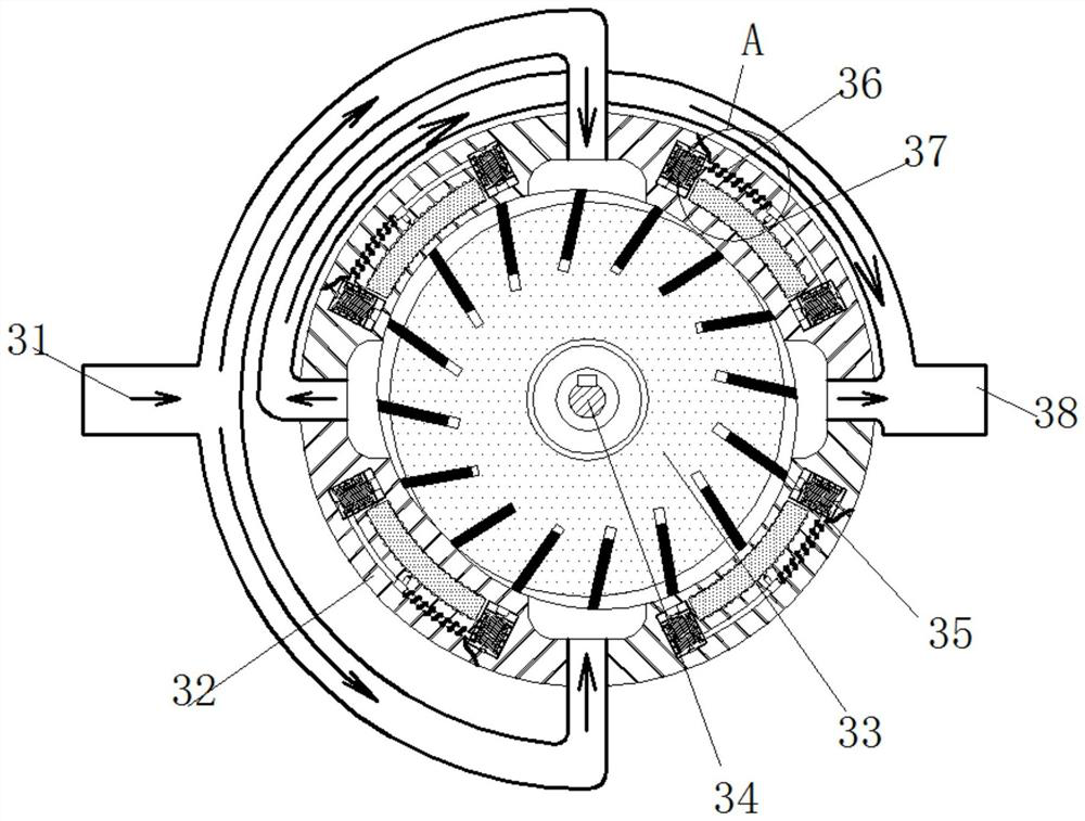 Chinese herbal medicine cleaning and branch and leaf separating device capable of achieving stepless speed regulation