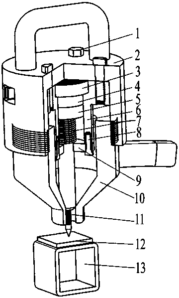 High-speed nail shooting connecting device and connecting method