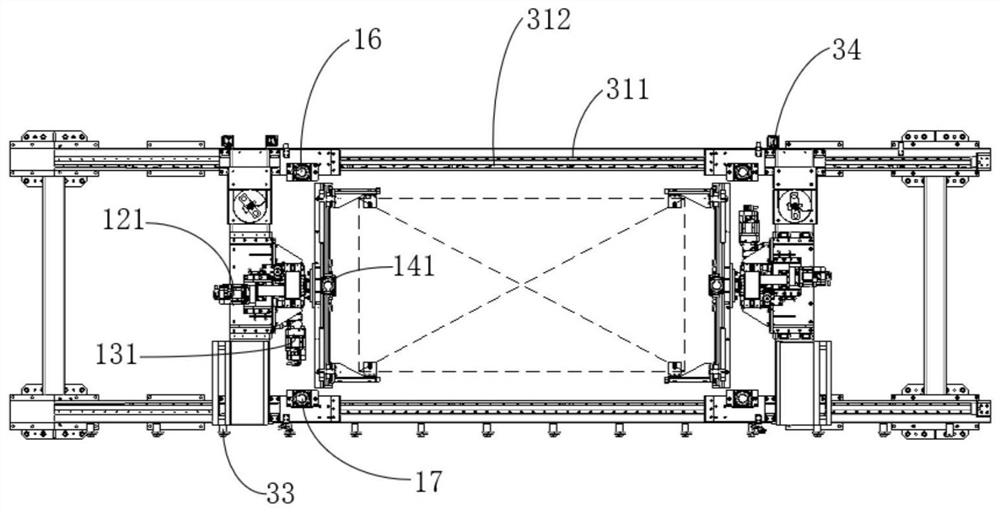 Double-arm clamping and overturning device