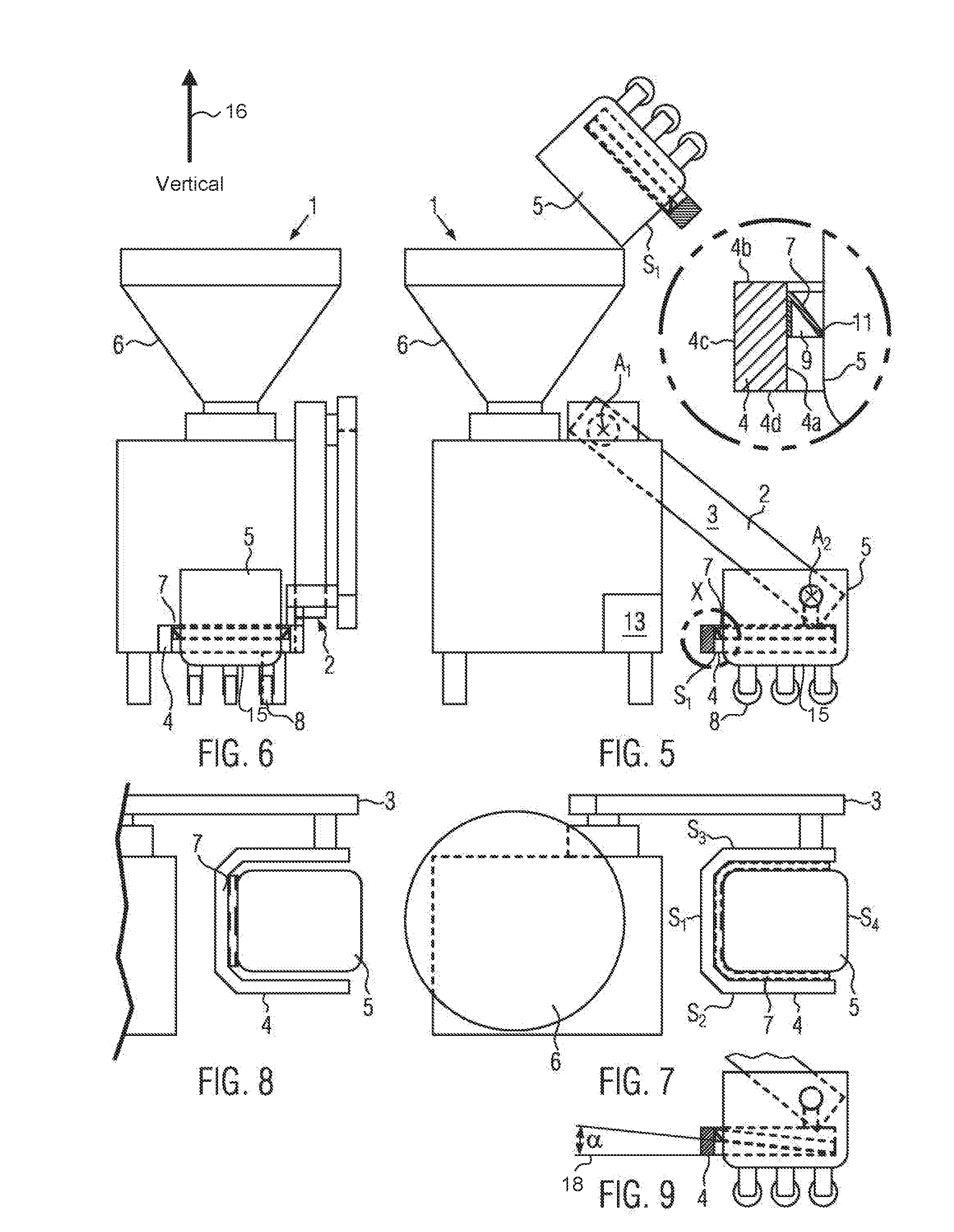 Receiving basket for a lifting device as well as method for feeding a food processing machine