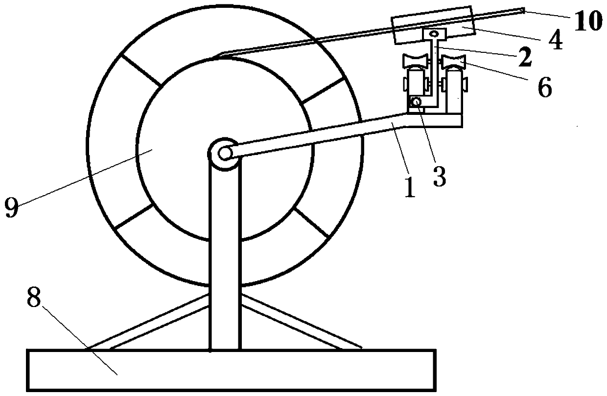 Pumping steel wire rope winding and aligning roller device and aligning method thereof