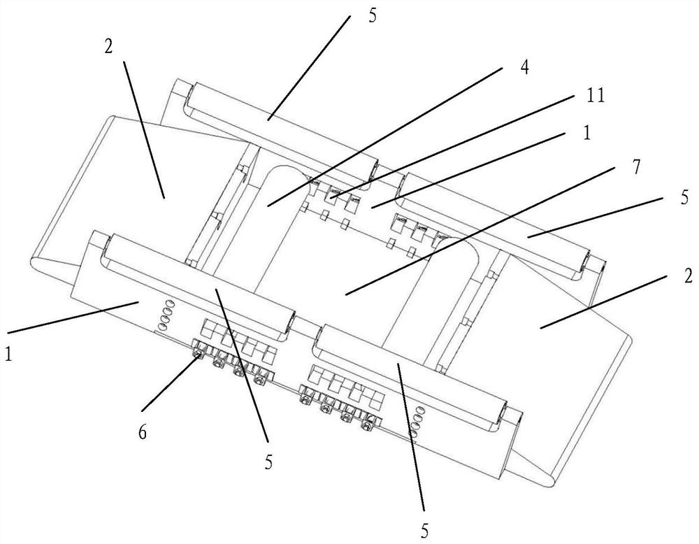 Automobile cross-country escape capability test roller support