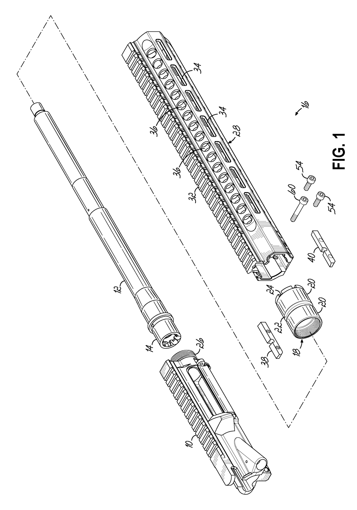 Barrel nut attached handguard