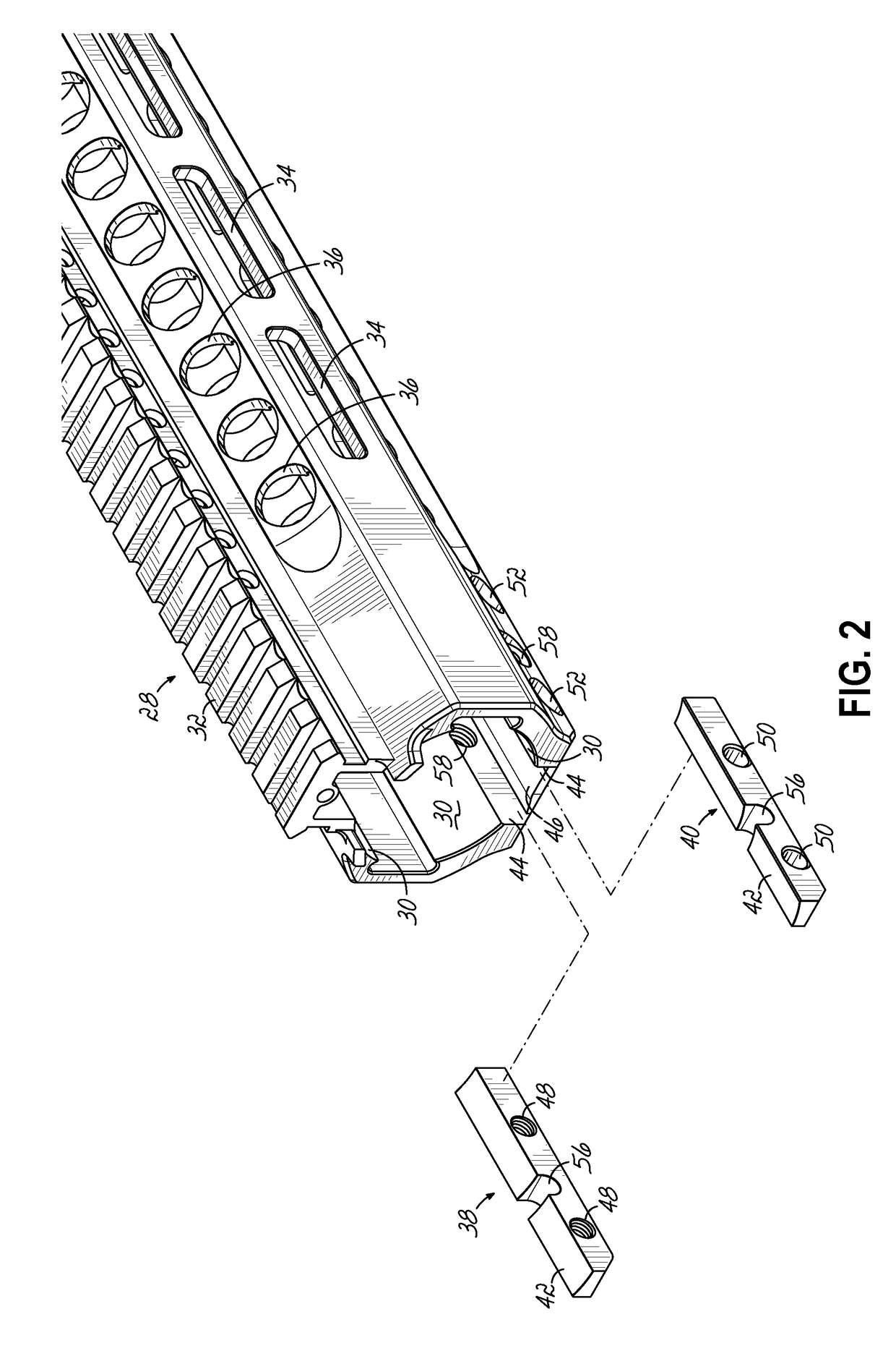 Barrel nut attached handguard