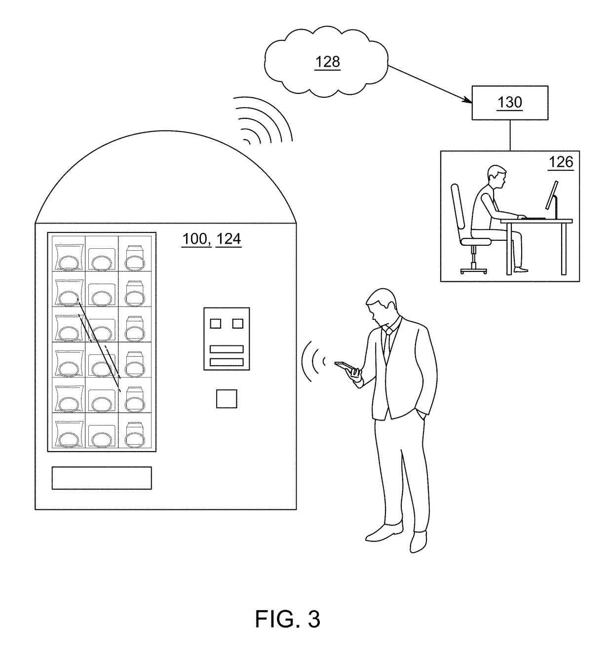 Adapter device for obtaining payments and monitoring inventory levels of a vending machine