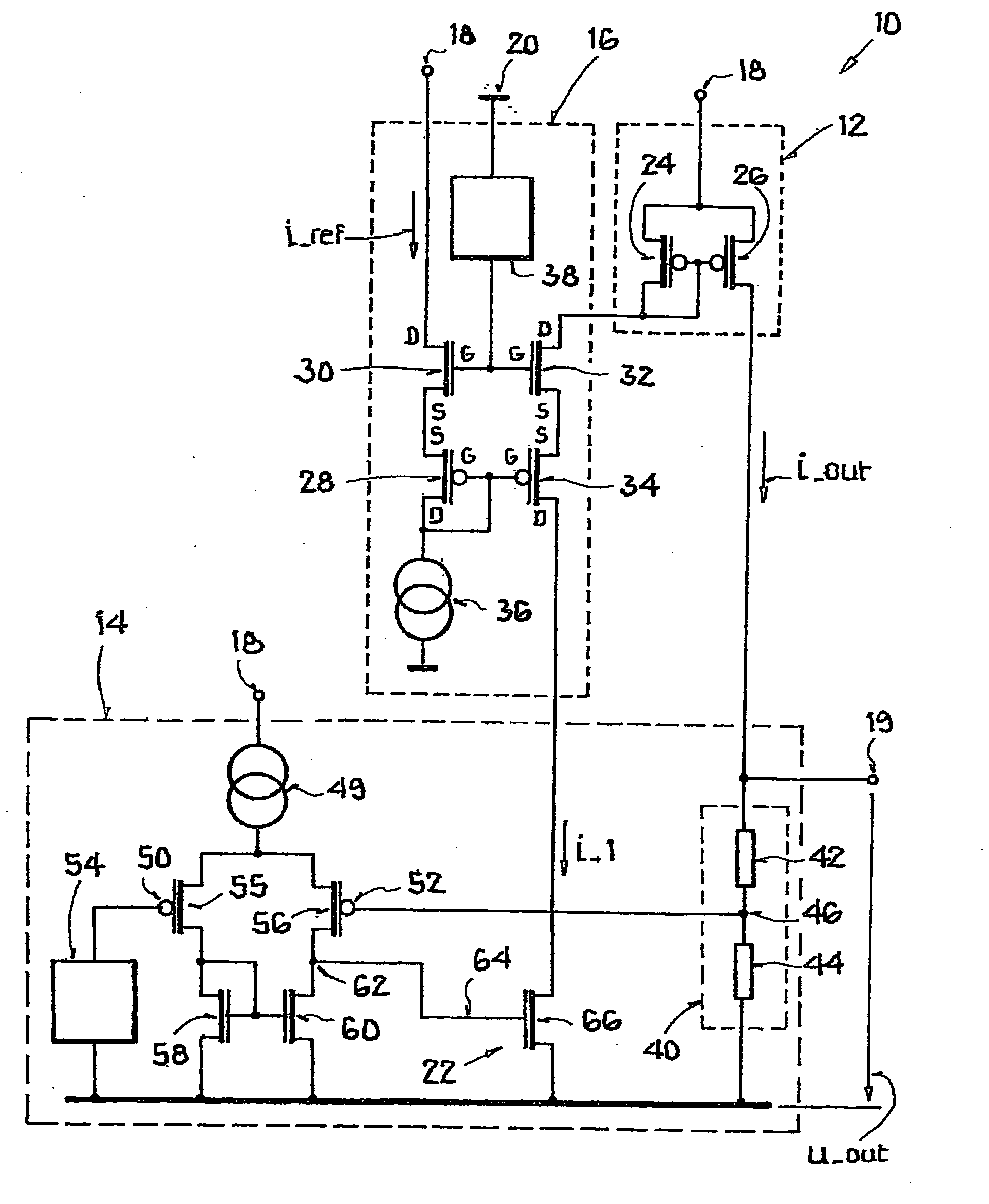 Constant voltage source with output current limitation
