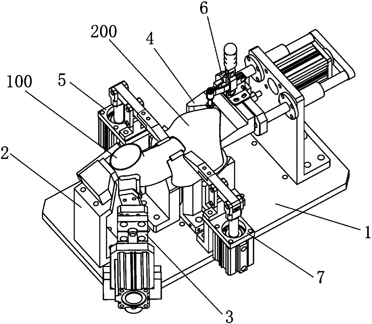 Automobile elbow welding device