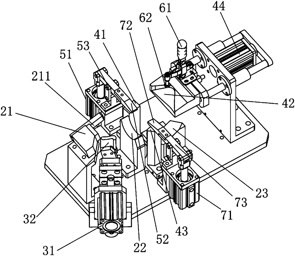 Automobile elbow welding device