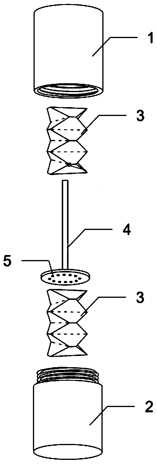 Damper based on paper-folding rebounding mechanism