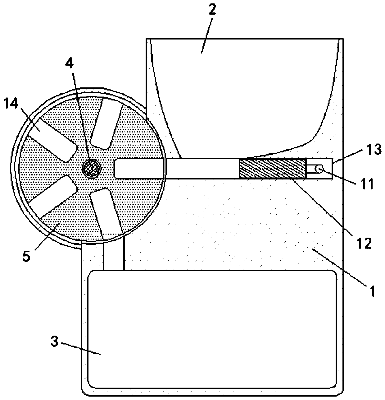 Office energy-saving efficient type shredded paper compressing device