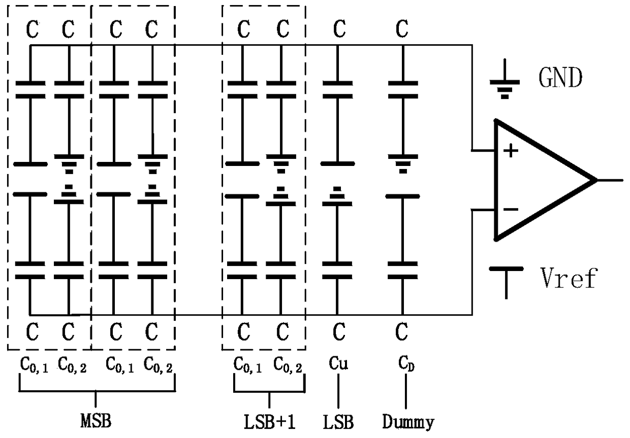 A Binary Capacitor Array and Its Low Power Switching Method Applied to Near Threshold SAR ADC