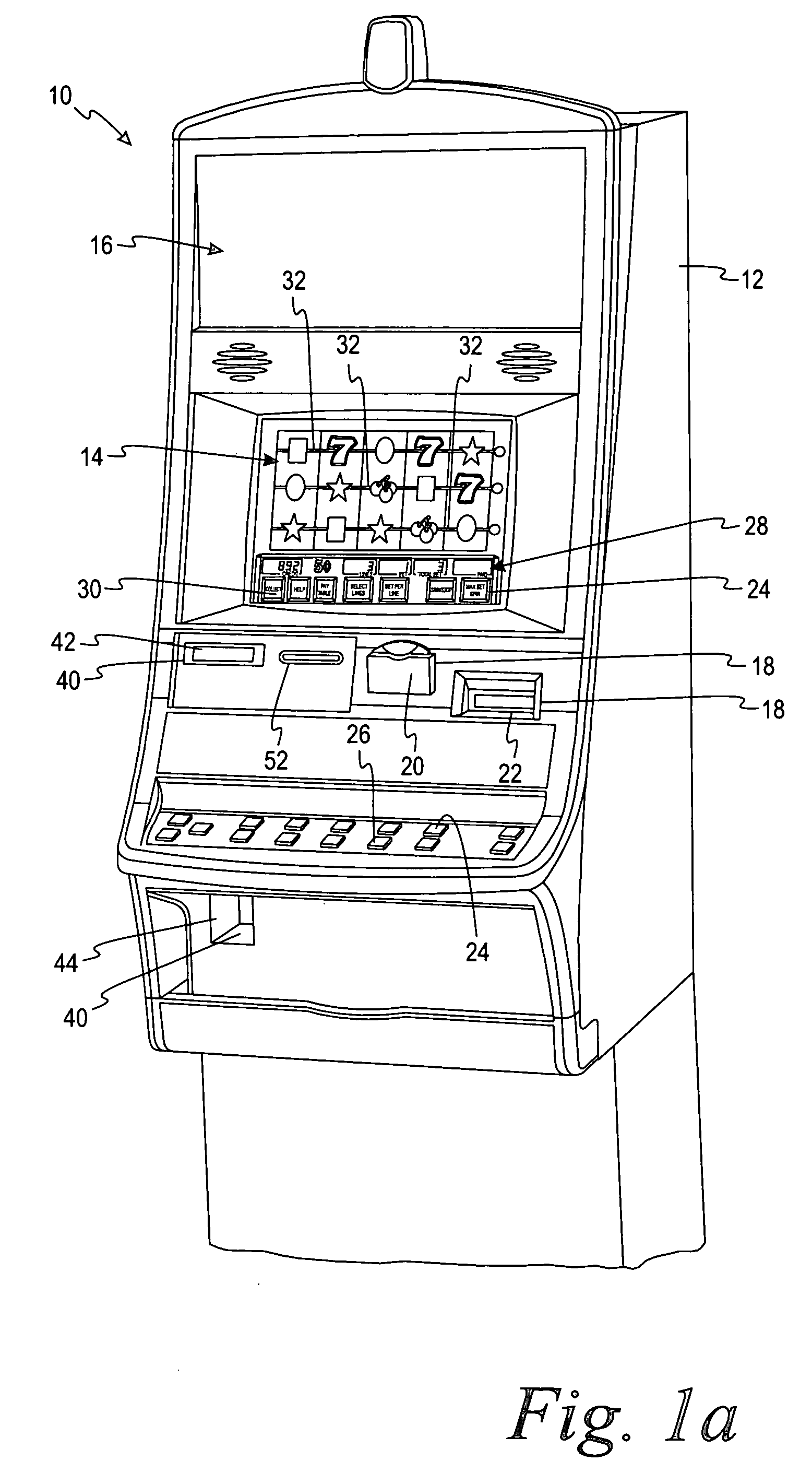 Light sources and displays in a gaming machine