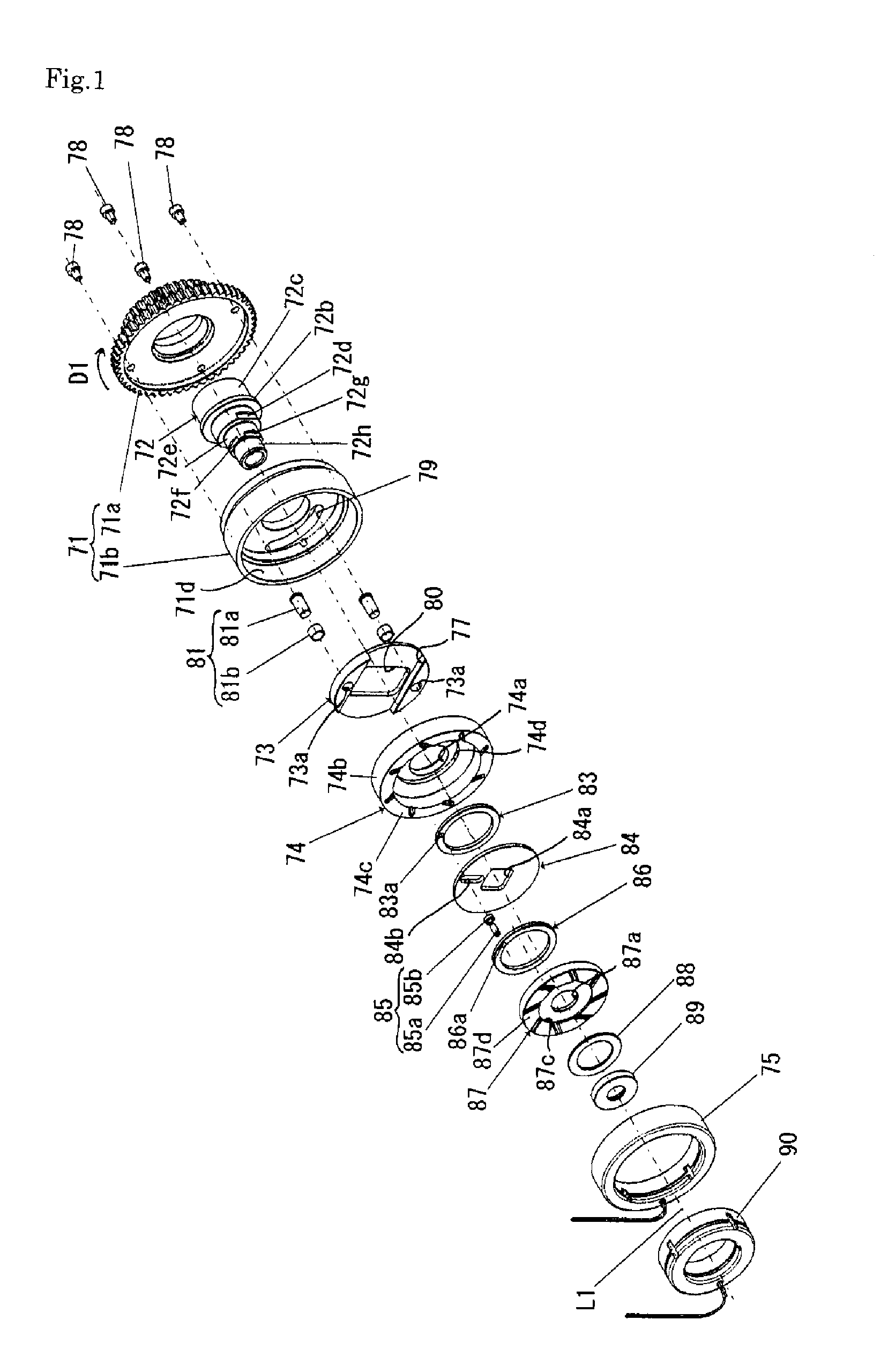 Cam shaft phase variable device in engine for automobile