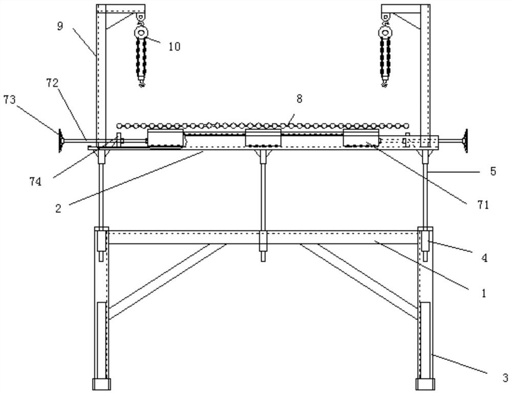 Water wall assembly adjusting bench and method