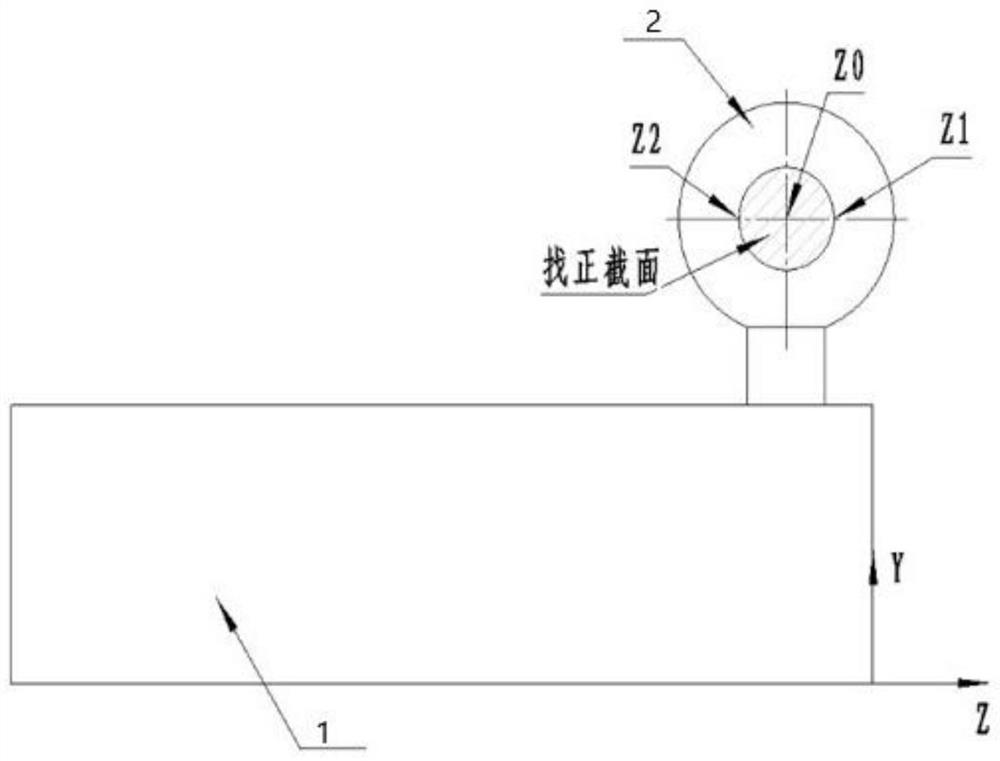 Horizontal machining center zero point alignment tool and alignment method