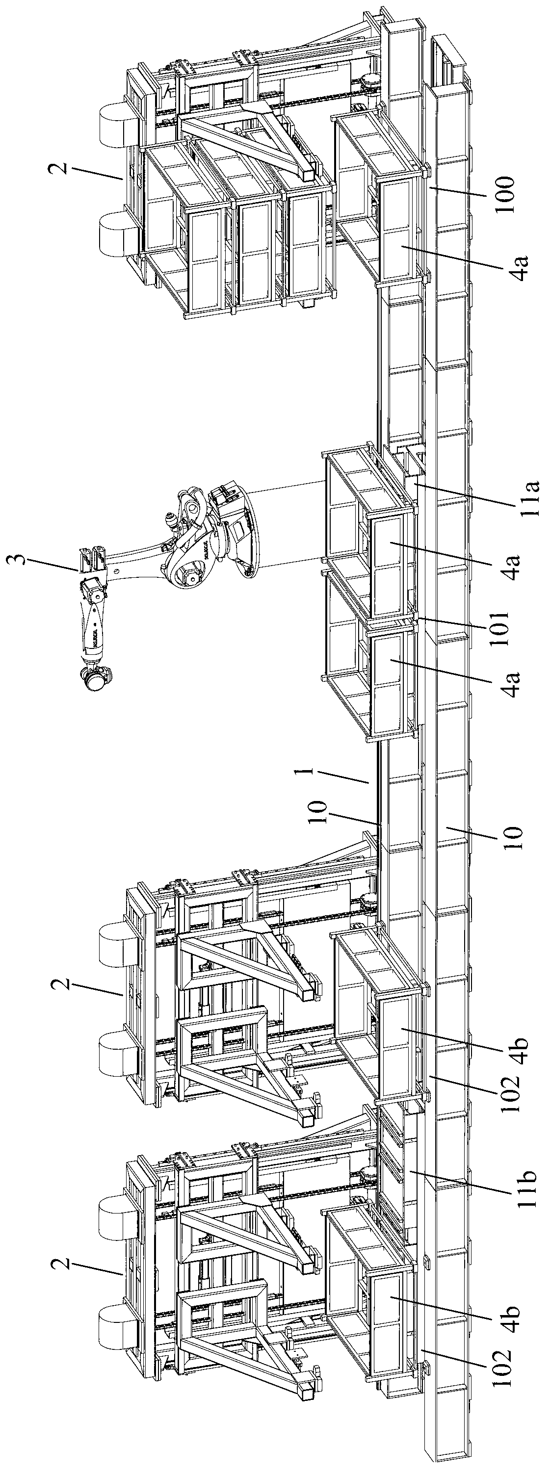 Automatic workpiece basketing and transmitting system
