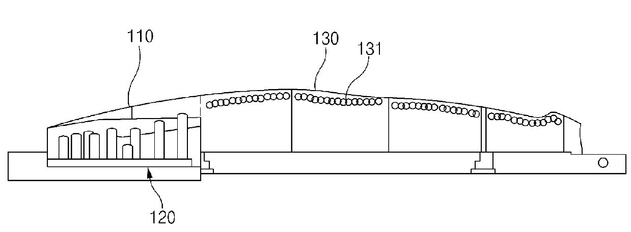 Mold device for hot stamping