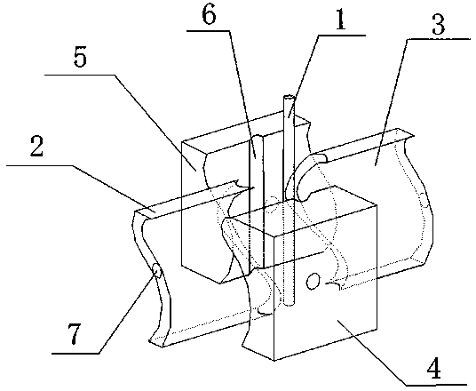 Bending and forming die for automobile hollow lifting hook