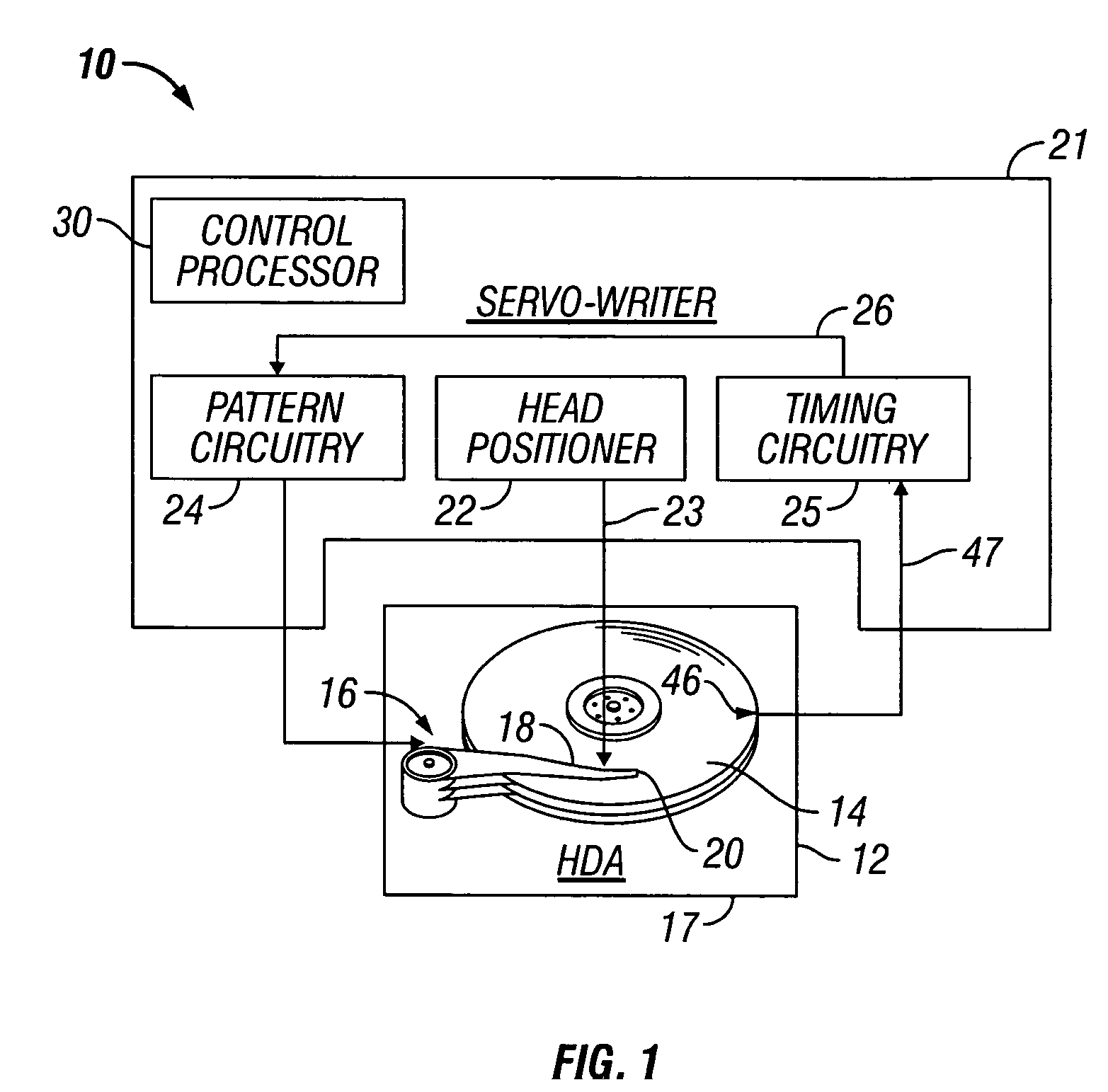 Disk drive operable with first and second servo patterns in a perpendicular media recording environment
