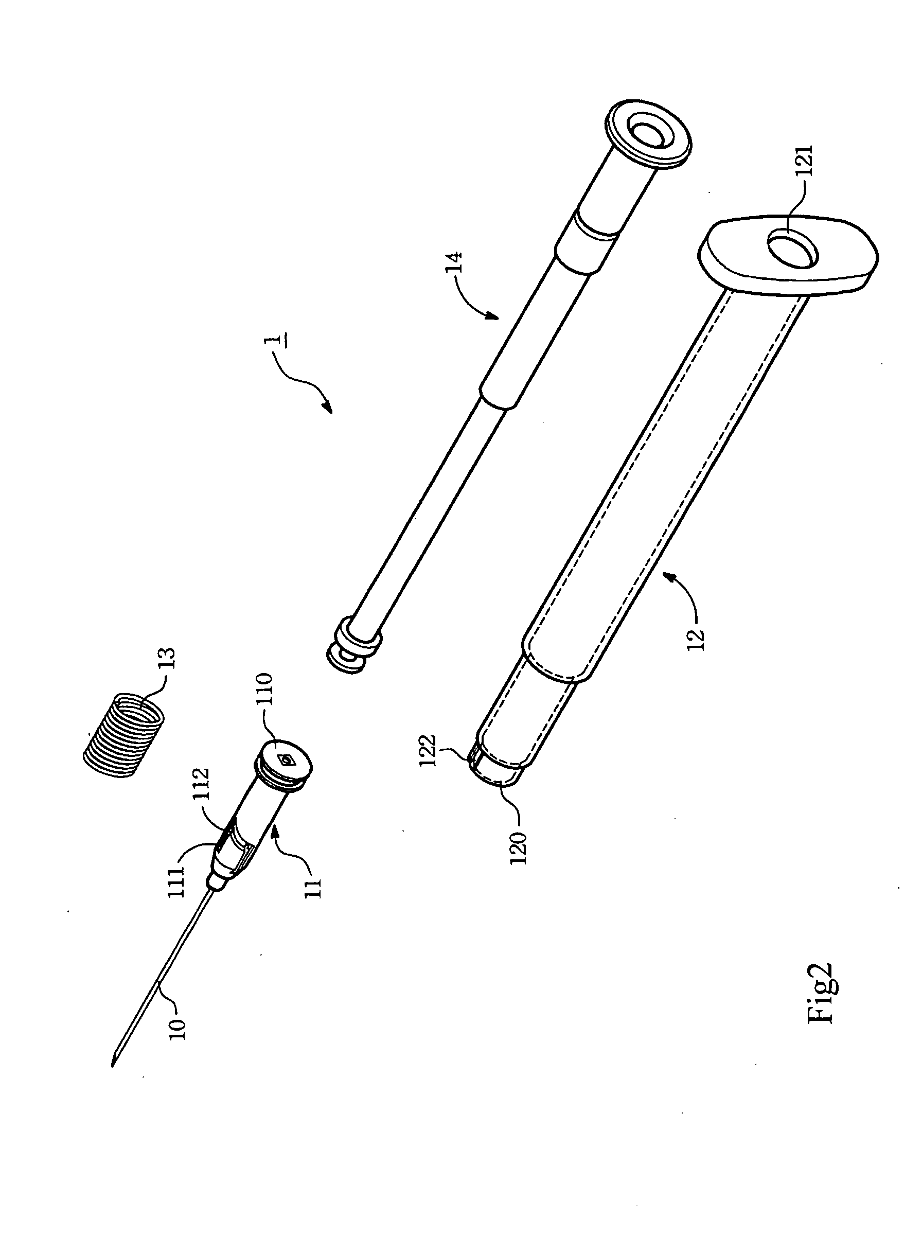 Safe medical-drug injector and collapsible plunger combination thereof