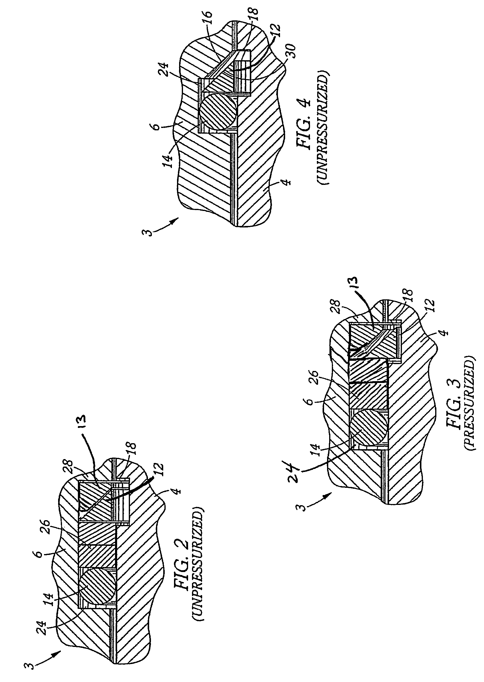 Pressure activated disconnect lock coupling