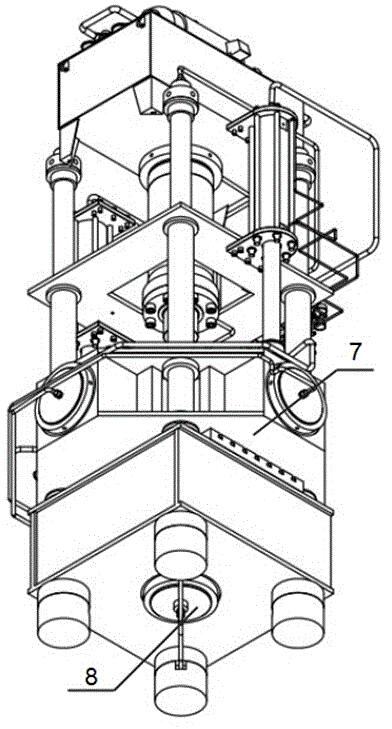 Multi-directional die forging process testing device
