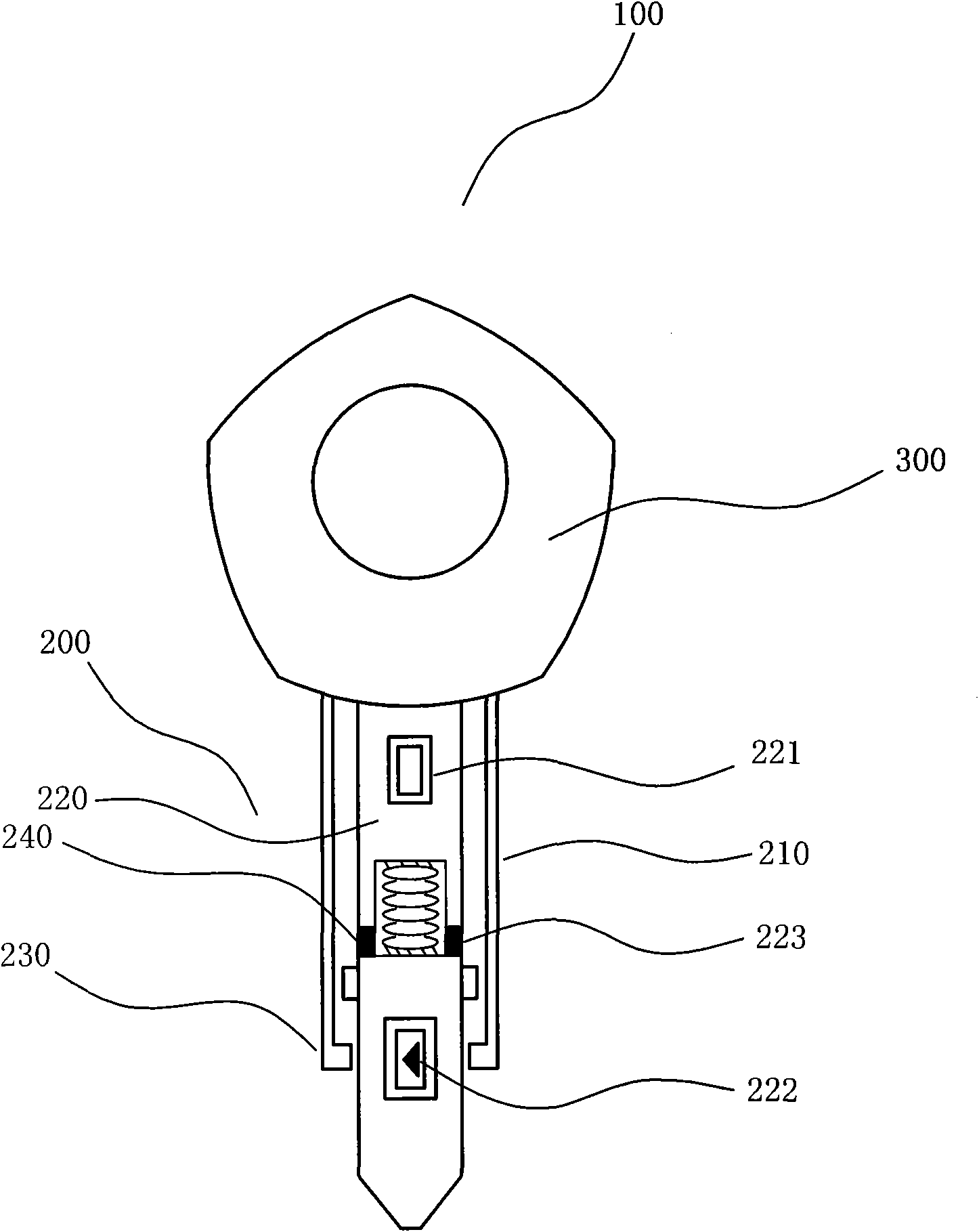 Identification key of radio-frequency antenna