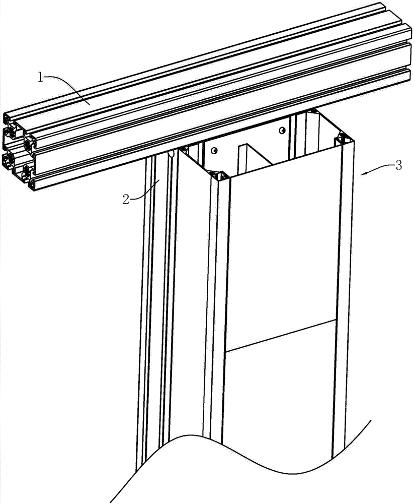 Hanging column with overhanging function and fixing method