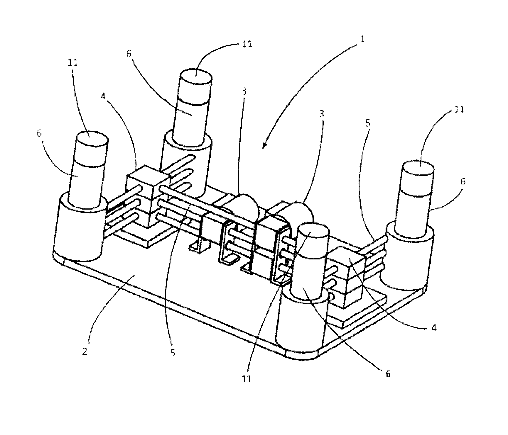 Device for replacing a battery that powers a motor that drives a motor vehicle