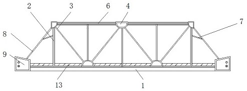 A combined bridge truss with fastening mechanism