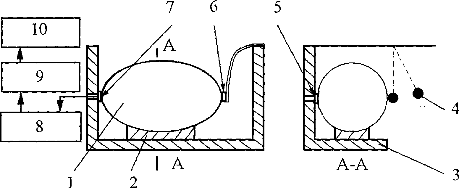 Thin crack hammering response detection device and method for poultry egg