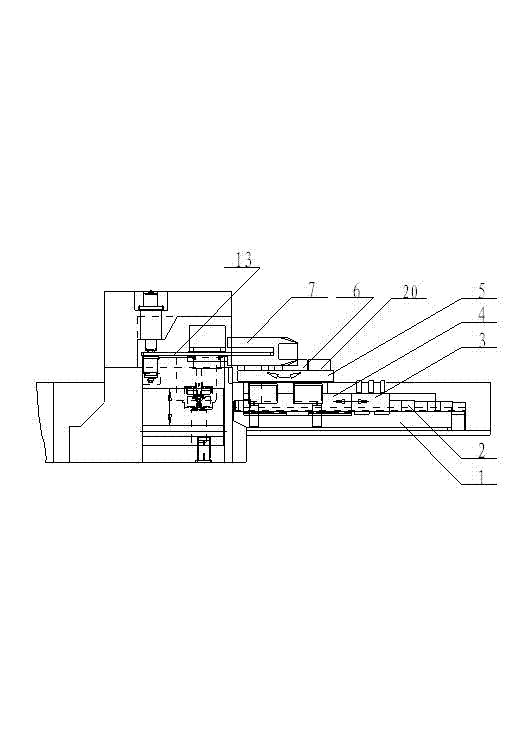 Round working table driving and sliding base feed driving device