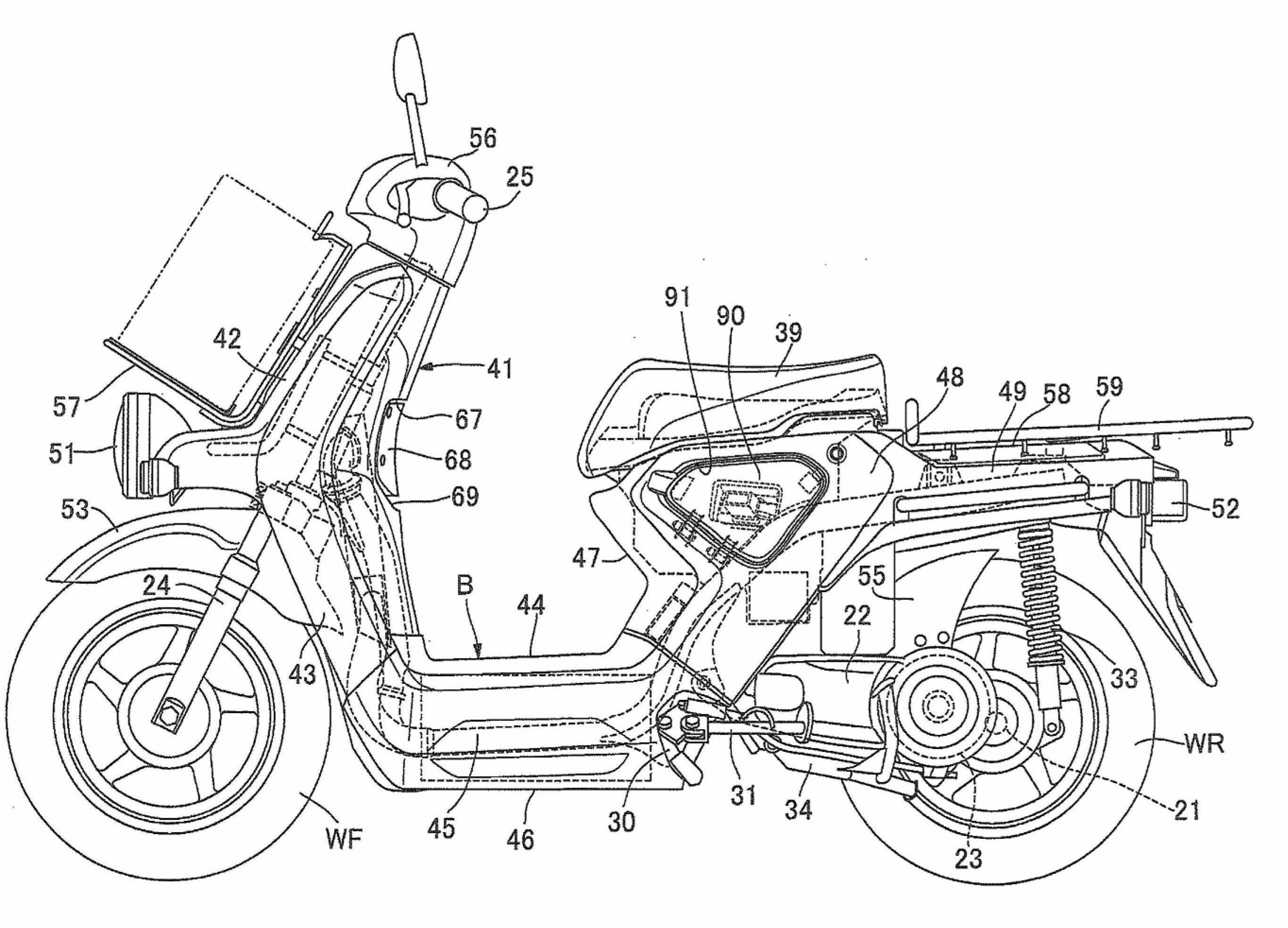 Wiring structure for electrically powered two- or three-wheeled vehicle