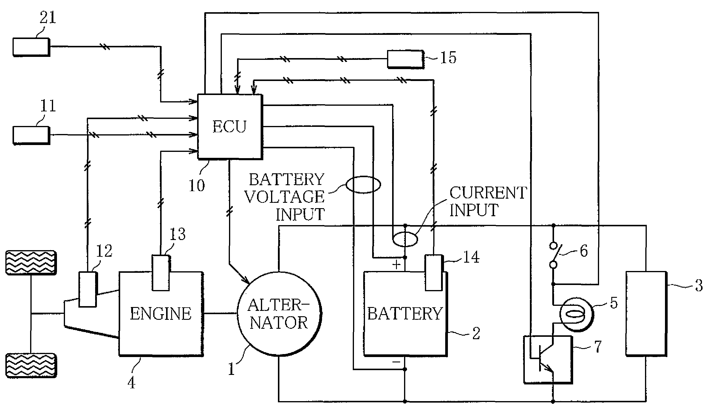 Electric power generation control device for motor vehicle
