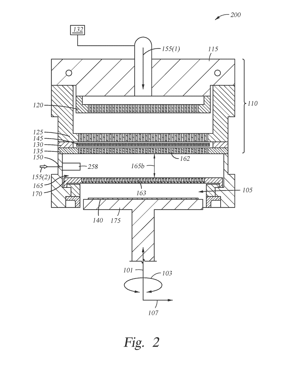 Flow distribution plate for surface fluorine reduction