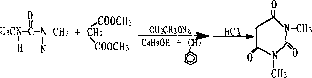 Preparation method for 1.3-dimethylbarbituric acid