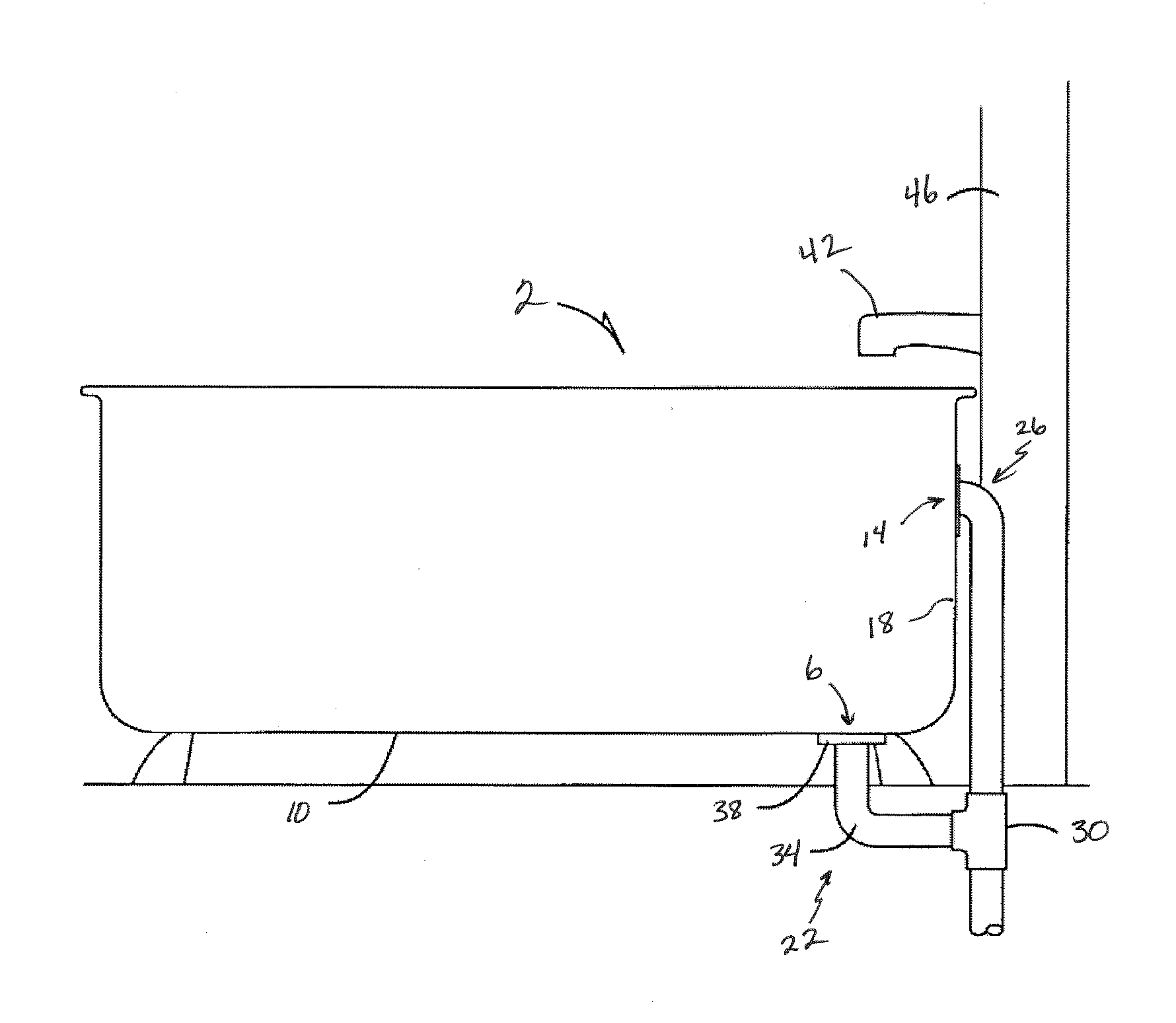 Drain assembly for a bathtub and the like