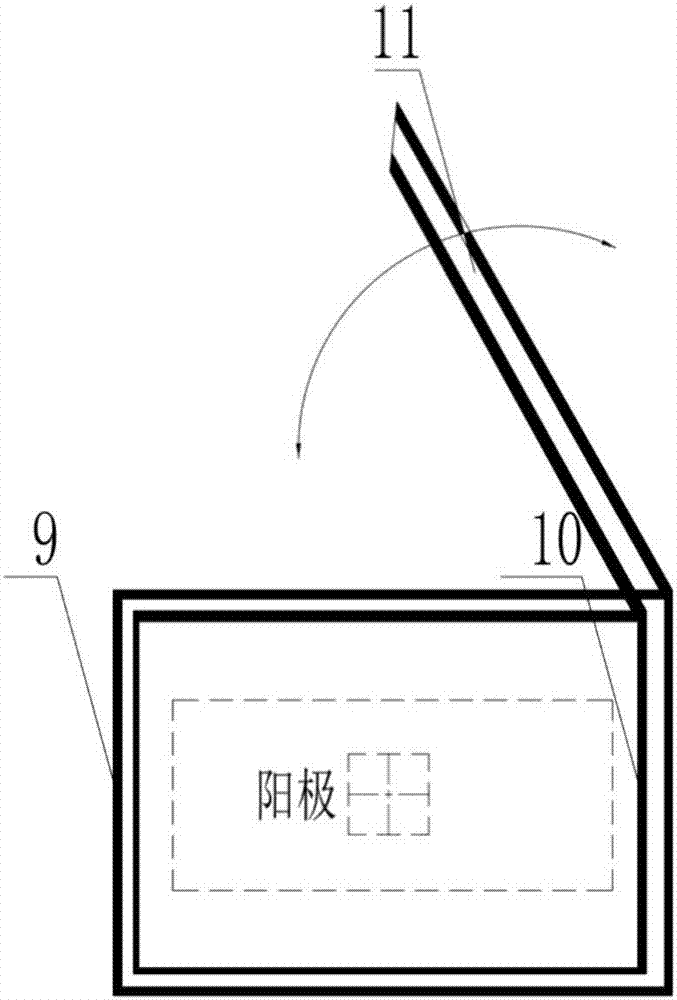 Device and method for measuring local counter electromotive force of industrial aluminum electrolytic cell