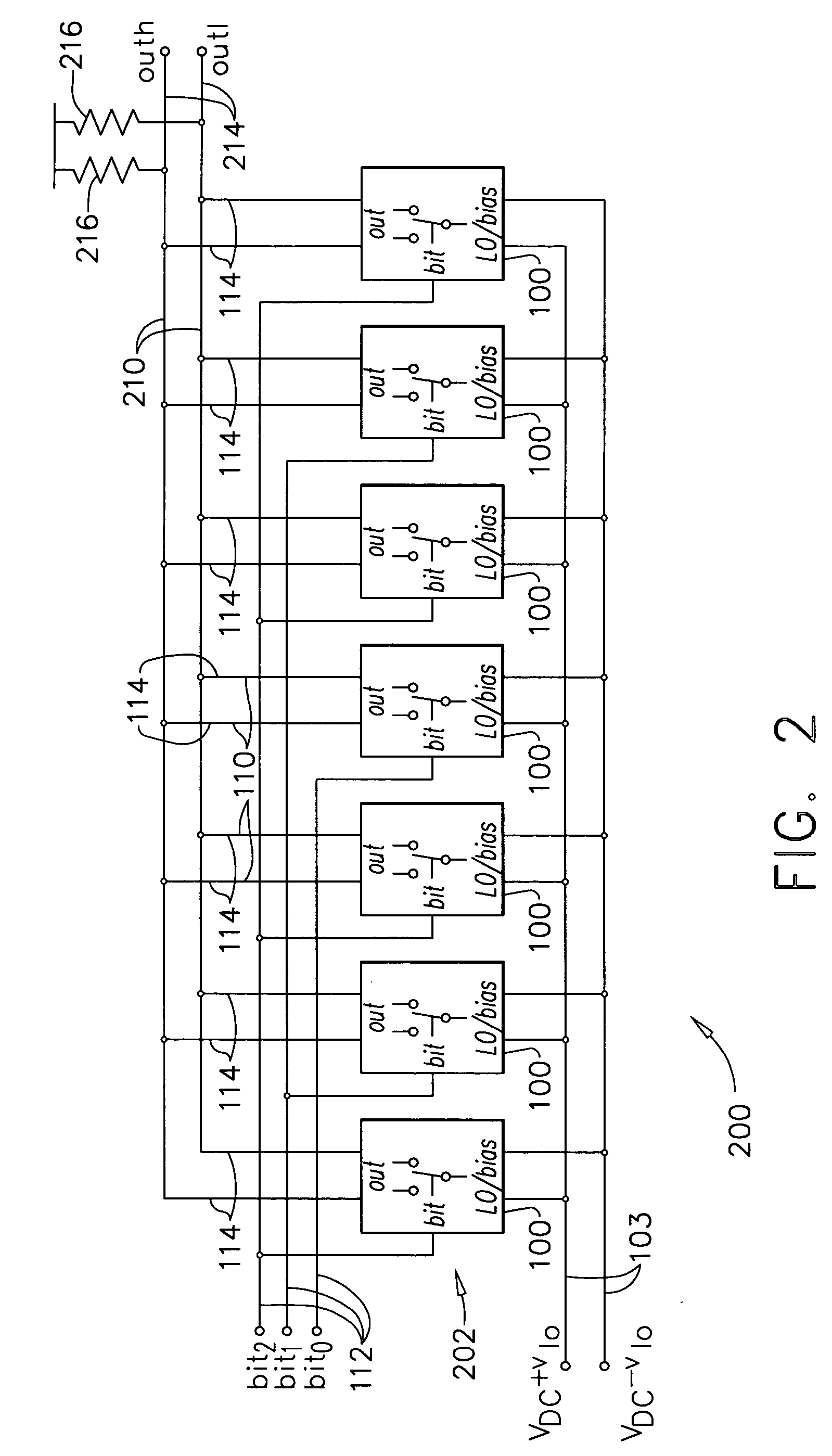 Traveling wave, multiplying d/a converter