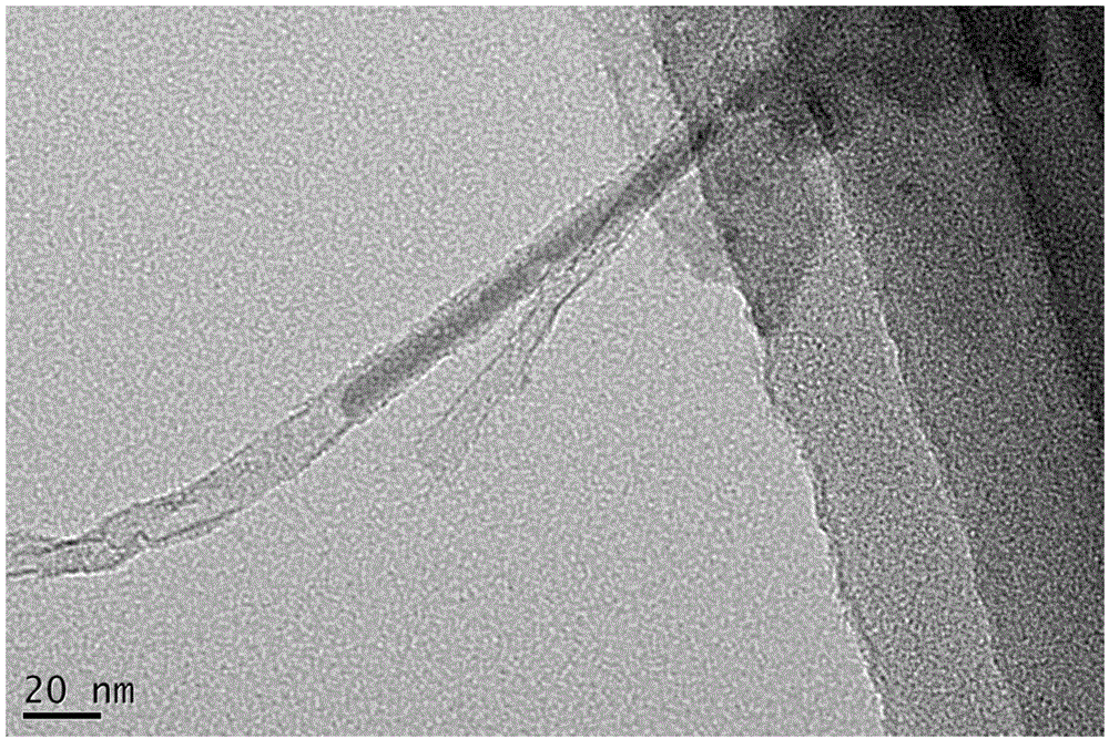 Nanorods or nanowires formed by carbon nanotubes filled with metal sulfide in inner cavities, and preparation method thereof